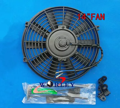 Universal 14 Inch 12V Volt Electric Cooling Fan Thermo Fan + Mounting Kits • £42