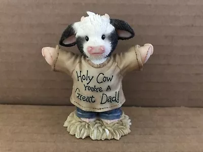 #13 MARY'S MOO MOOS Enesco Figurine #726168 HOLY COW YOU'RE A GREAT DAD • $9.99