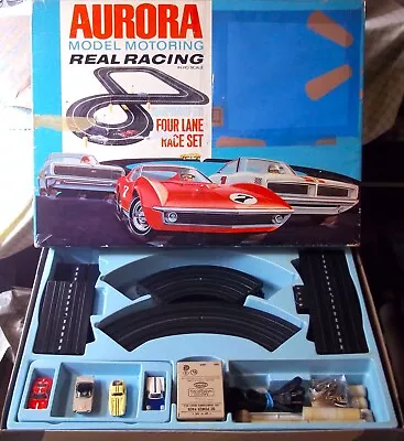 Aurora Tjet Good Ho #1324 Slot Car 4 Lane Race Track Set 4 Running Cars Afx Tyco • $349.99