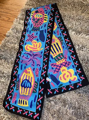 £49.67 • Buy Vintage 1980’s Ken Done “Tropical Fish” Long Scarf Mint Condition Neon