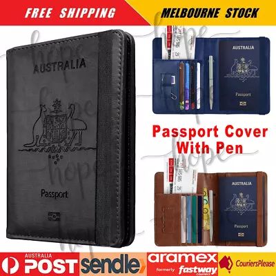 $11.99 • Buy Travel Passport ID Wallet Holder Cover RFID Blocking Card Case Cover PU Leather