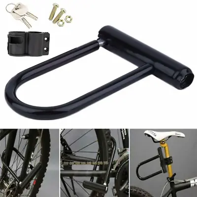 Bike D Lock Motorbike U Lock Cycle Scooter Bicycle Heavy Duty Security Lock~ .I • $24.37