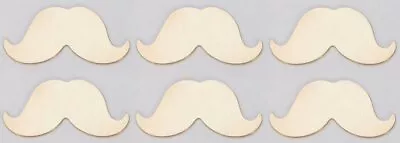 6/Pk Of 24 Gauge Brass Mustaches 31 X 14 MM Metal Jewelry Making Pendants Charms • $6.95