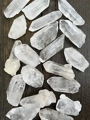 Arkansas Clear Quartz- Lot Of Three (3) Reiki Raw Clear Quartz Crystal Points • $10.50