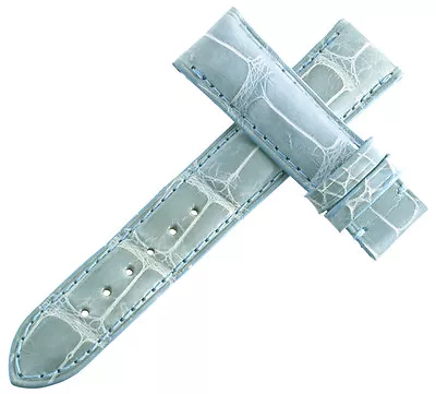 Authentic Van Der Bauwede 19x16mm Light Blue Alligator Leather Watch Band NEW • $125