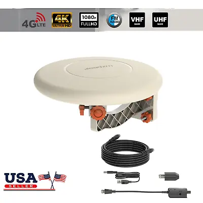 Digital UHF VHF 360° Omni-directional Outdoor TV Antenna RV Marine Gain Booster • $45.99