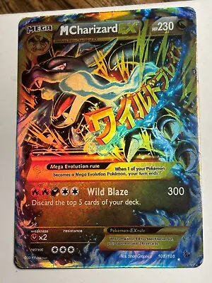 Pokémon TCG Mega M Charizard EX 108/106 Secret Ultra Rare Holo XY Flashfire - NM • $170