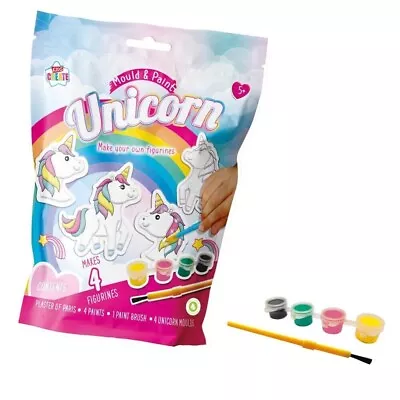 Make Mould & Paint Your Own Unicorn Plaster Figures Craft Activity Toy PMOJ Game • £3.91