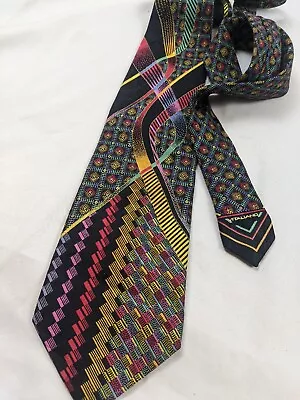 Vintage VITALIANO PANCALDI Men's 100% Silk Necktie ITALY Luxury MultiColor • $59