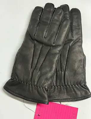 UGG 3 Point Black Leather Men's Winter Gloves Touch Screen  NWT LARGE • $49.99