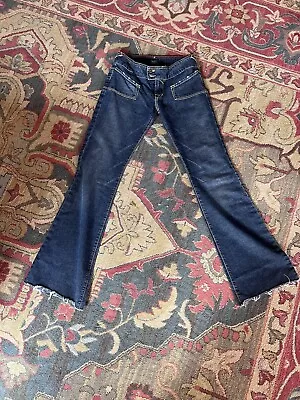 Von Dutch Kustommade Y2K Low Waisted Flared Gradient Distressed Jeans Size 28 • $50