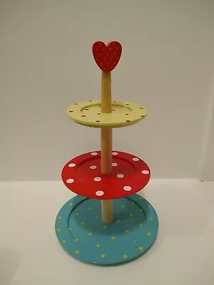 $19.96 • Buy Le Toy Van Honeybake Tiered Cake Stand Patisserie Premium Wooden Play 