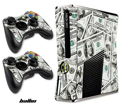 $8.95 • Buy Skin Decal Wrap For Xbox 360 Slim Gaming Console & Controller Xbox360 Slim BALLN