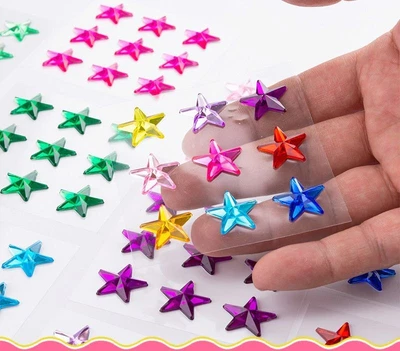 £2.19 • Buy 10mm 25PCS Big STAR Self Adhesive Diamante Individual Gem Sticker Making Craft