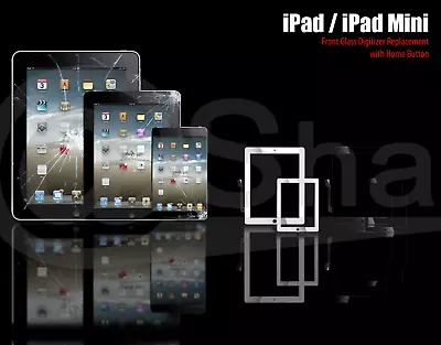 £9.99 • Buy Screen For IPad 2/3/4 Mini 1/2 Touch Digitizer Replacement Glass + HomeButton IC