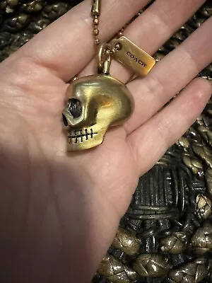 Coach Brass Skull Fob Charm Rare • $129.99