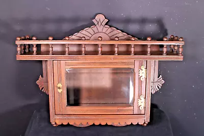 Incredible Antique C1885  Beveled Glass Wall Bathroom Display Cabinet • $349