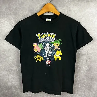 Vintage Pokémon Youth T-shirt Large 199 Nintendo Mewtwo Mr Mime Hypno Kadabra • $49.99
