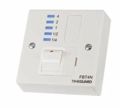 Timeguard FBT4N 4hr Boost Timer Fused Spur Water Immersion Heater Lighting LED • £34.99