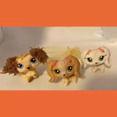 Littlest Pet Shop Lot Three Dogs 2 X Maltese 1x Labrodoodle Vintage Original • $45.70