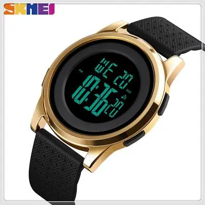 SKMEI Mens Digital Sport Alarm EL 12/24Hour Countdown 50m Waterproof Wrist Watch • £10.99