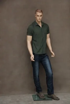 Men's Full Body Fiberglass Realistic Adult Mannequin With Molded Hair And Face • $327.61