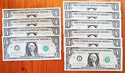 Federal Reserve Notes 1963a $1 Minneapolis 4 & 5 Consecutive Crisp Uncirculated • $20