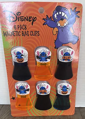 Disney Lilo Stitch Set 6 Magnetic Kitchen Magnets Bag Chip Snack Clips Halloween • $14