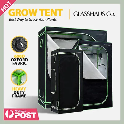 $75 • Buy Glasshaus Grow Tent Kits Real 600D Oxford Hydroponic Indoor Grow System 11-Size