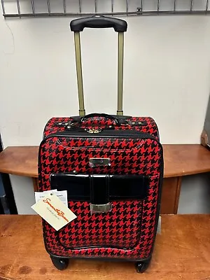 New Samantha Brown Houndstooth  20  Carry On Red / Black Color Spinner • $189.99