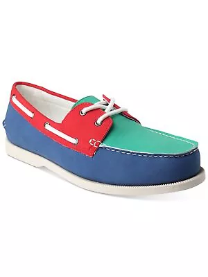 CLUBROOM Mens Green Comfort Elliot Round Toe Lace-Up Boat Shoes 8.5 M • $11.99