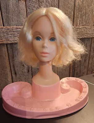 Barbie Beauty Center Growing Hair Blonde Hair Styling Head 1971 Mattel Vintage  • $32.99