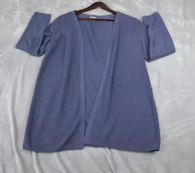 J. Jill Cardigan Womens Medium Blue Open Front Sweater Knit Classiccore • $8.50