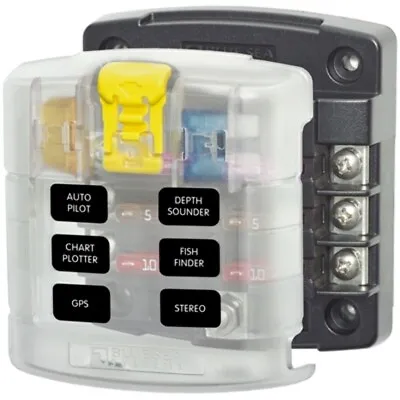 Blue Sea 5028 ATO/ATC ST Blade Fuse Block/Circuit Panel 6 Gang MD • $43.24