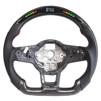 LED Carbon Fiber Steering Wheel For Volkswagen Forged Golf MK 7R Gti VW • $699