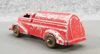 Vintage MANOIL 1940a 1950s Toy Red Metal Diecast Fuel Tanker Truck # 710 • $9.95