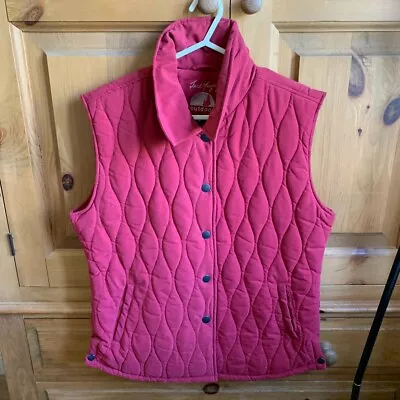 JACK MURPHY OUTDOOR WOMENS UNISEX Size 14 Red Quilted Padded Gilet Jacket • £30