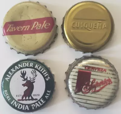 Vintage Beer Bottle Caps Different Brands Lot Of 4 Tavern Pale Cusquena Superior • $8