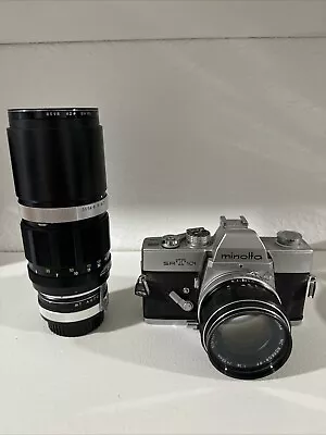 MINOLTA SRT 101 35mm SLR Film Camera / And Two Lenses See Pictures • $39.95