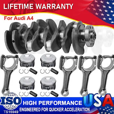 Engine Rebuild Kit Crankshaft /Conn Rods/ Piston Kit For Audi A4 A6 VW Golf GTI • $373.90