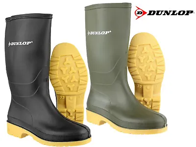 £9.99 • Buy Boys Girls Dunlop Dull Wellingtons Wellies Rain Snow Waterproof Boots Sizes 10-8