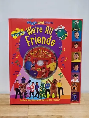 The Wiggles We're All Friends Board Book + CD 2007 Wiggle And Learn BRAND NEW • $59.99