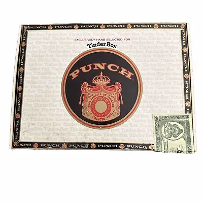 Vtg Punch Wood Box 25 Empty Cigar Box Honduras American Tabaco - Caesars Maduro • $1.99