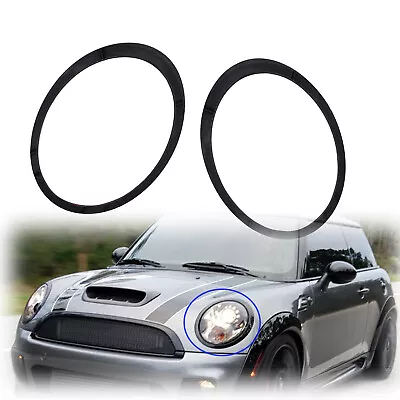 2x Headlight Ring Bezel Cover Gloss Black For 2011-2015 R58 Mini Cooper Coupe • $25.09