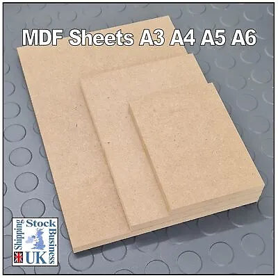£33.95 • Buy MDF Sheets / Boards A3, A4, A5 Thicknesses: 6mm, 9mm, 12mm, 15mm, 18mm