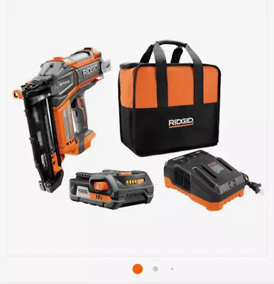 $152.50 • Buy RIDGID R09892K 18V Cordless Nailer Kit.  16 Gauge 2 1/2 2.5 Inch Nails
