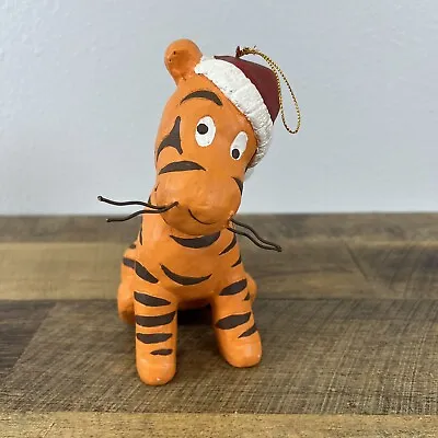 Rare Vintage Ornament - Classic POOH 7  Tall Christmas Tigger With Santa Hat • $50.56