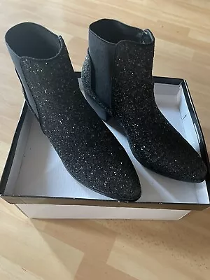 Miss KG Black Sparkle Ankle Boots - Size 6  • £49.99