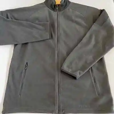 Marmot Gray Men's XL Polartec Fleece Full Zip Jacket Logo Arm Pocket • $19.99
