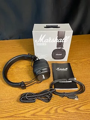 Marshall Major IV Black 80+ Hours Playtime Wireless Bluetooth Headphones • $69.99